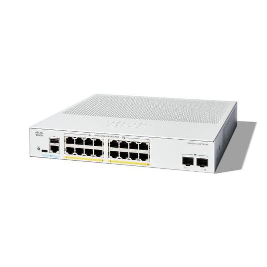 Cisco Catalyst 1200 Gestito L2 Gigabit Ethernet (10/100/1000) Supporto Power over Ethernet (PoE) Grigio [C1200-16P-2G]