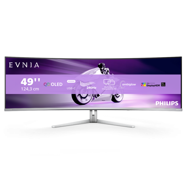 Philips Evnia 8000 49M2C8900/00 Monitor para PC 124,2 cm (48.9") 5120 x 1440 Pixeles Doble QHD QDOLED Blanco [49M2C8900/00]