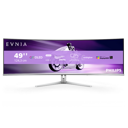 Philips Evnia 8000 49M2C8900/00 Monitor para PC 124,2 cm (48.9") 5120 x 1440 Pixeles Doble QHD QDOLED Blanco [49M2C8900/00]