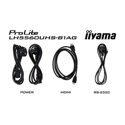 iiyama PROLITE Pannello A digitale 139,7 cm (55") LED Wi-Fi 500 cd/m 4K Ultra HD Nero Processore integrato Android 11 24/7 [LH5560UHS-B1AG]