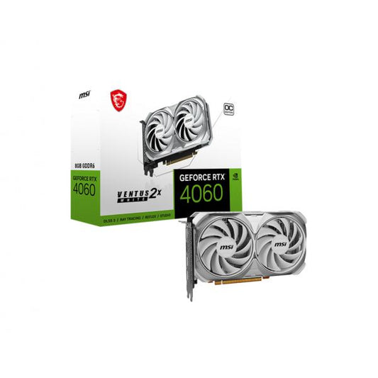 MSI VENTUS GeForce RTX 4060 2X WHITE 8G OC NVIDIA 8 GB GDDR6 [RTX4060VENTUS2XWHITE8GOC]