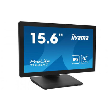 iiyama ProLite T1634MC-B1S PC Monitor 39.6 cm (15.6") 1920 x 1080 pixels Full HD LED Touch screen Black [T1634MC-B1S] 