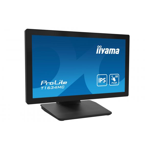 iiyama ProLite T1634MC-B1S PC Monitor 39.6 cm (15.6") 1920 x 1080 pixels Full HD LED Touch screen Black [T1634MC-B1S] 