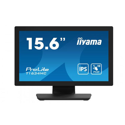 iiyama ProLite T1634MC-B1S PC Monitor 39.6 cm (15.6") 1920 x 1080 pixels Full HD LED Touch screen Black [T1634MC-B1S] 