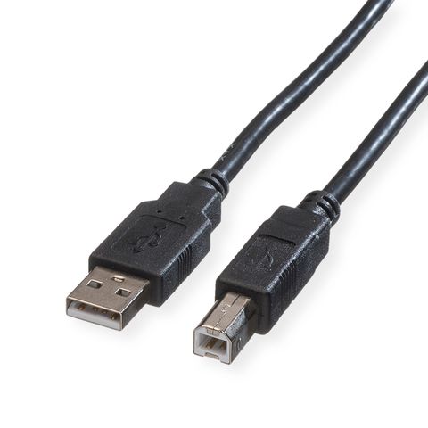 ROLINE GREEN USB2.0 CABLE, A - B, M/M, BLACK, 1.8M [11.44.8818]