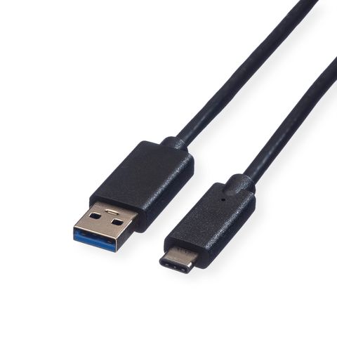 ROLINE GREEN USB3.2 GEN1 CABLE, A - C, M/M, BLACK, 1M [11.44.9011]