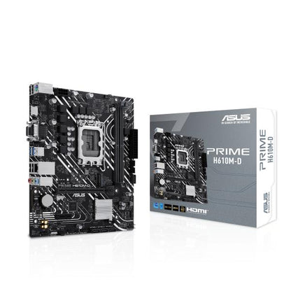 ASUS MB H610, PRIME H610M-D, LGA 1700, 2DDR5, M.2, HDMI/VGA/COM, 4SATA, 90MB1G80-M0EAY0 [PRIME H610M-D]