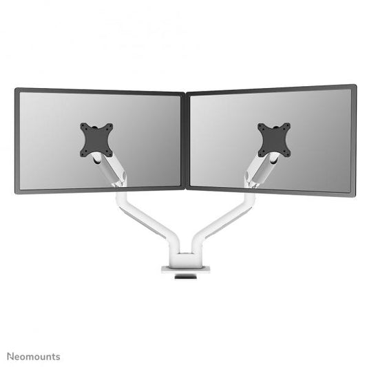 Neomounts Up to 35 Inch - Flat Screen Desk Mount - 2 Screens - Clamp/Grommet - White [DS70S-950WH2]
