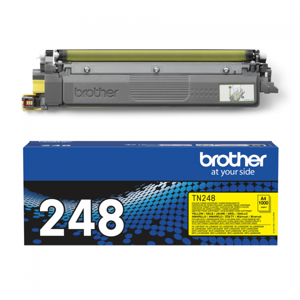 Brother TN-248Y cartucho de tóner 1ud Original Amarillo [TN248Y]