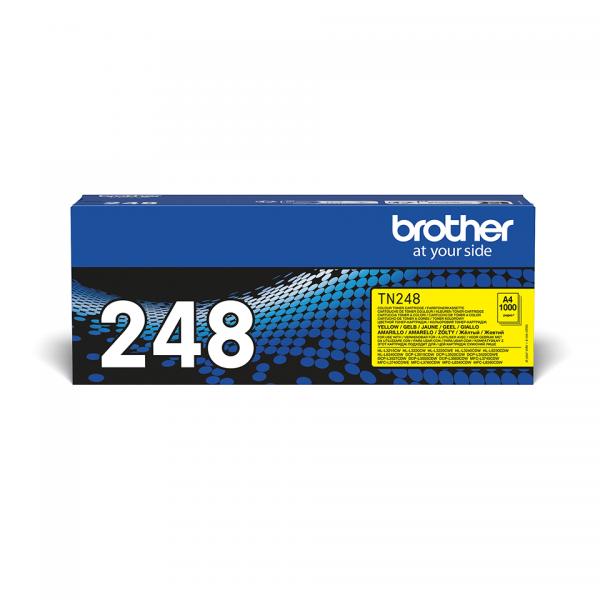 Brother TN-248Y cartucho de tóner 1ud Original Amarillo [TN248Y]