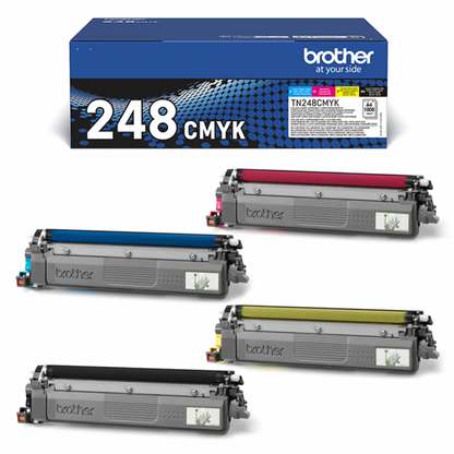 Brother TN-248VAL cartuccia toner 4 pz Originale Nero, Ciano, Magenta, Giallo [TN248VAL]