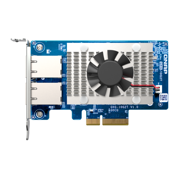 QNAP SCHEDA DI RETE DUAL-PORT (10GBASE-T) 10GBE NETWORK EXPANSION CARD, INTEL X710, PCIE GEN3 X4 [QXG-10G2T]