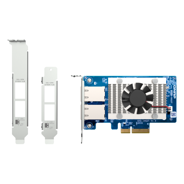 QNAP SCHEDA DI RETE DUAL-PORT (10GBASE-T) 10GBE NETWORK EXPANSION CARD, INTEL X710, PCIE GEN3 X4 [QXG-10G2T]