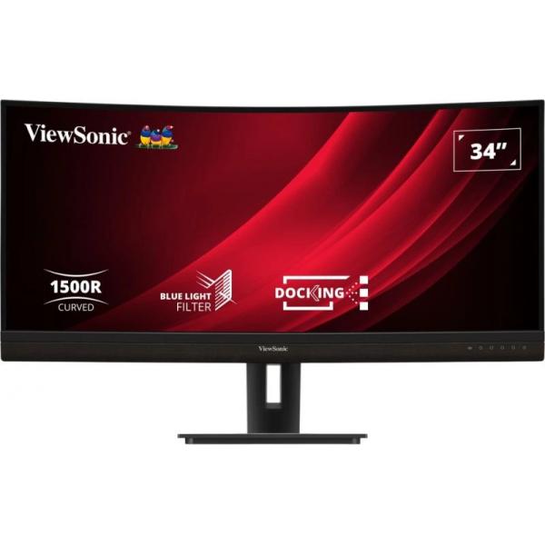 Viewsonic 34 inch - Curved - UltraWide Quad HD VA LED Monitor - 3440x1440 - HAS / RJ45 / USB-C [VG3456C]
