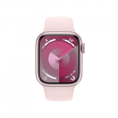 Apple Watch Series 9 GPS Cassa 41mm in Alluminio Rosa con Cinturino Sport Rosa Confetto - S/M [MR933QL/A]