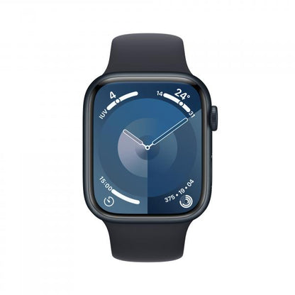 Apple Watch Series 9 GPS Cassa 45mm in Alluminio Mezzanotte con Cinturino Sport Mezzanotte - M/L [MR9A3QL/A]