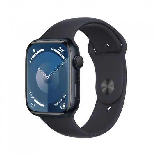 Apple Watch Series 9 GPS Cassa 45mm in Alluminio Mezzanotte con Cinturino Sport Mezzanotte - M/L [MR9A3QL/A]