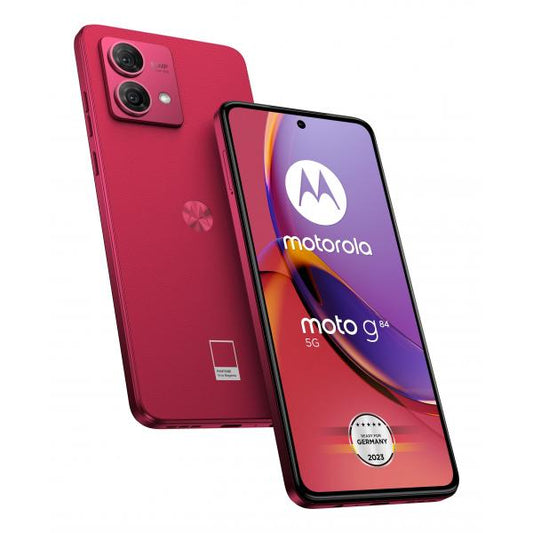 Motorola Moto G Moto G84 16,6 cm (6.55") SIM dual híbrida Android 13 5G USB Tipo C 12 GB 256 GB 5000 mAh Magenta [PAYM0002SE] 