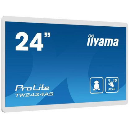 iiyama TW2424AS-W1 visualizzatore di messaggi Pannello piatto per segnaletica digitale 60,5 cm (23.8") Wi-Fi 250 cd/m 4K Ultra HD Nero Touch screen Processore integrato Android 24/7 [TW2424AS-W1]