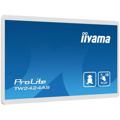 iiyama TW2424AS-W1 visualizzatore di messaggi Pannello piatto per segnaletica digitale 60,5 cm (23.8") Wi-Fi 250 cd/m 4K Ultra HD Nero Touch screen Processore integrato Android 24/7 [TW2424AS-W1]