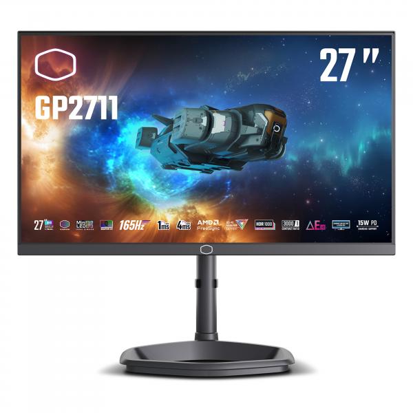 MONITOR MASTER COOLER 27 LED VA 16:9 QHD 1MS 165HZ, PIVOT, USB-C, DP/2HDMI, MULTIMEDIA, TEMPEST GP2711 [CMI-GP2711-EK] 