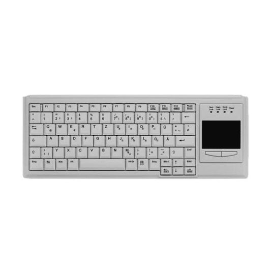 Teclado con panel táctil ultraplano compacto Cherry Industry 4.0 - Con cable - AZERTY - Gris claro [AK-4400-GU-W/BE] 