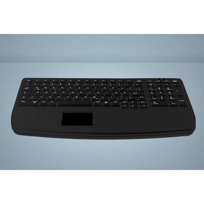 Cherry Industry 4.0 Notebook Style Ultraflat Touchpad Keyboard with NumPad - Corded - AZERTY - Black [AK-7410-GP-B/BE]