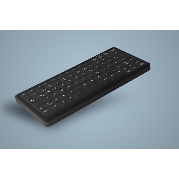 Cherry Hygiene Mini Notebook Style Keyboard Sealed - Corded - QWERTY - Black [AK-C4110F-U1-B/US]