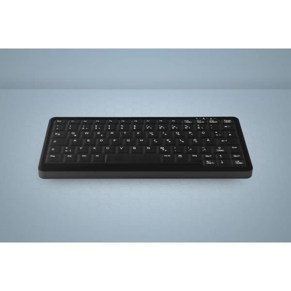 Cherry Hygiene Mini Notebook Style Keyboard Sealed - Corded - QWERTY - Black [AK-C4110F-U1-B/US]