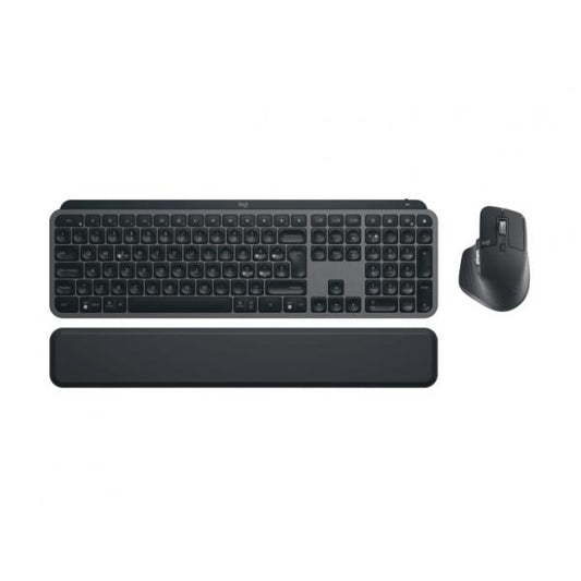 Logitech MX Keys S Combo teclado Ratón incluido RF inalámbrico + Bluetooth QWERTY Italiano Grafito [920-011609]