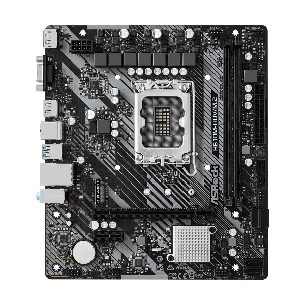 ASROCK MB H610, H610M-HDV/M.2 R.0, LGA 1700, 2DDR4, M2, MATX [H610M-HDV/M.2 R2.0]