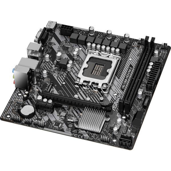 ASROCK MB H610, H610M-HDV/M.2 R.0, LGA 1700, 2DDR4, M2, MATX [H610M-HDV/M.2 R2.0]