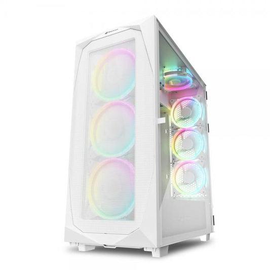 SHARKOON CASE REV300 FULL-TOWER, SIDE GLASS WHITE [REV300 WHITE]