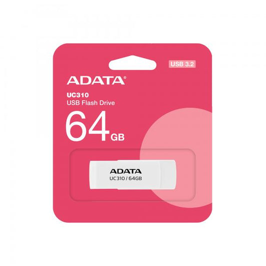 ADATA UC310 unità flash USB 64 GB USB tipo A 3.2 Gen 1 (3.1 Gen 1) Bianco [UC310-64G-RWH]