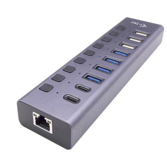 I-TE USB-A/USB-C CHARGING HUB 9PORTE CON LAN E POWER ADAPTER 60 W [CACHARGEHUB9LAN]
