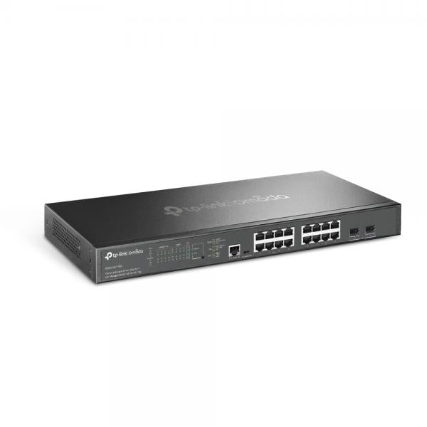 TP-Link - SG3218XP-M2 - Omada 16-Port 2.5GBASE-T and 2-Port 10GE SFP+ L2+ Managed Switch with 8-Port PoE+, 8x 2.5G PoE+ Ports, 8x 2.5G Non-PoE Ports, 2x 10G SFP+ Slots, RJ45/Micro-USB Consol [SG3218XP-M2]