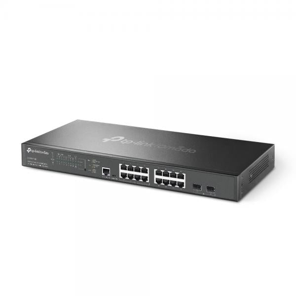 TP-Link - SG3218XP-M2 - Omada 16-Port 2.5GBASE-T and 2-Port 10GE SFP+ L2+ Managed Switch with 8-Port PoE+, 8x 2.5G PoE+ Ports, 8x 2.5G Non-PoE Ports, 2x 10G SFP+ Slots, RJ45/Micro-USB Consol [SG3218XP-M2]