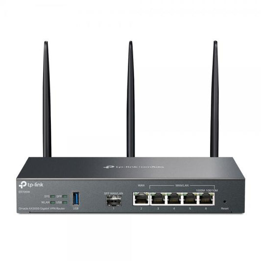 TP-Link - Omada AX3000 Gigabit VPN Router, 1x Gigabit SFP WAN/LAN Port, 1x Gigabit RJ45 WAN Port, 4x Gigabit WAN/LAN RJ45 Ports ER706W [ER706W]