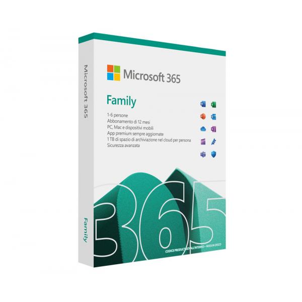 MICROSOFT 365 FAMILY ITA SUBS 1 AÑO 6 USUARIOS 5 DISPOSITIVOS [6GQ-01932]