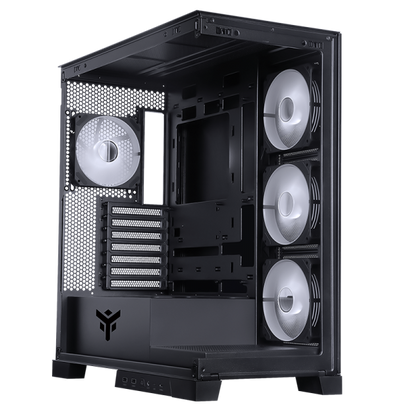 ITEK CASE SHOWBUI 45B - GAMING TOWER, ATX, 4X12CM ARGB FAN, 2XUSB3, TYPE-C, SIDE FRONT PANEL TE [ITGCASB45B]