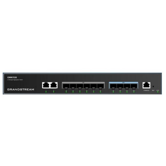 Layer 3 Managed Network Switch, 6x SFP, 4x SFP+, 2x GbE. Utilizzabile con il controller GWN sia in Cloud che on premise GWN7830 [GWN7830]