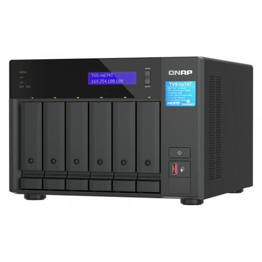 QNAP TVS-H674T-I5-32G NAS and Storage Server Tower Ethernet LAN Connection Black i5-12400 [TVS-H674T-I5-32G] 