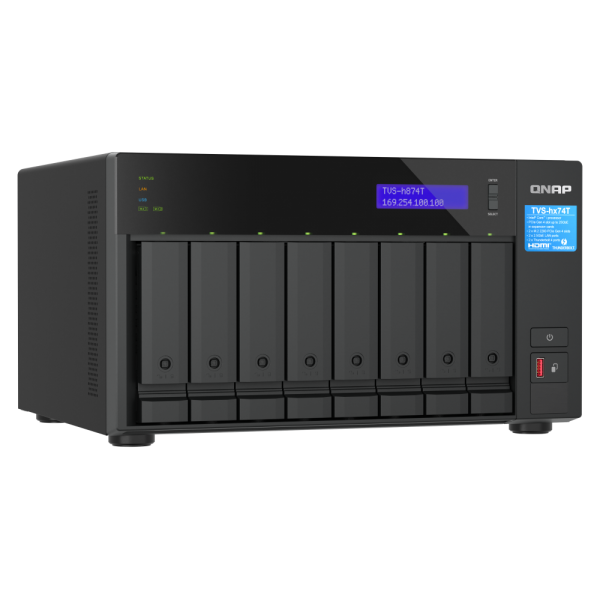 QNAP TVS-H874T-I7-32G NAS and Storage Server Tower Ethernet LAN Connection Black [TVS-H874T-I7-32G] 