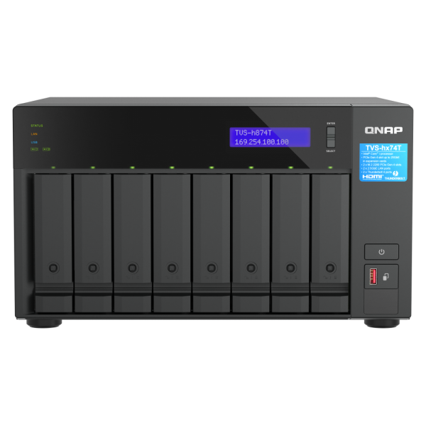 QNAP TVS-H874T-I7-32G NAS and Storage Server Tower Ethernet LAN Connection Black [TVS-H874T-I7-32G] 