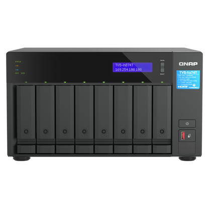 QNAP TVS-H874T-I7-32G NAS and Storage Server Tower Ethernet LAN Connection Black [TVS-H874T-I7-32G] 