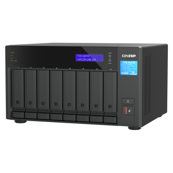 QNAP TVS-H874T-I7-32G NAS and Storage Server Tower Ethernet LAN Connection Black [TVS-H874T-I7-32G] 