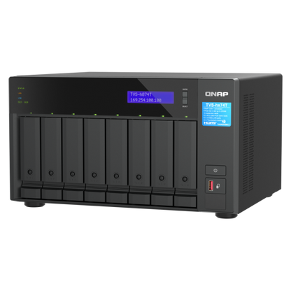 QNAP TVS-H874T-I7-32G NAS and Storage Server Tower Ethernet LAN Connection Black [TVS-H874T-I7-32G] 