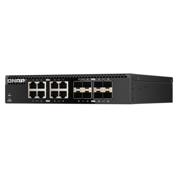 QNAP QSW-3216R-8S8T Conmutador de Red No Administrado L2 10G Ethernet (100/1000/10000) Negro [QSW-3216R-8S8T]