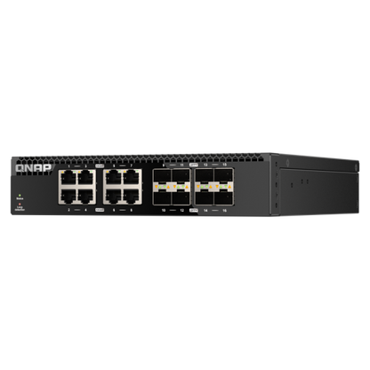 QNAP QSW-3216R-8S8T Conmutador de Red No Administrado L2 10G Ethernet (100/1000/10000) Negro [QSW-3216R-8S8T]