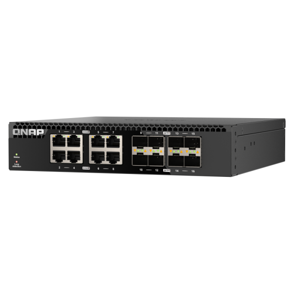 QNAP QSW-3216R-8S8T Conmutador de Red No Administrado L2 10G Ethernet (100/1000/10000) Negro [QSW-3216R-8S8T]